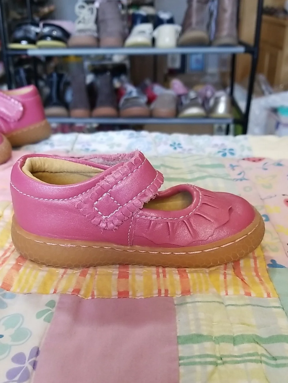 Livie & Luca Pink Shimmer Ruche HTF Soft Originals Made in Mexico Size 5